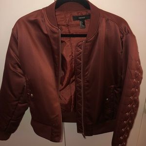 Burgundy Bomber Jacket
